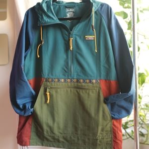 L.L. Bean Women's Mountain Classic Anorak, multi color, size M Reg